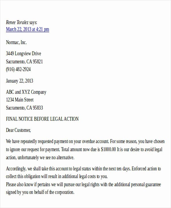 Collection Letters Final Notice Best Of 43 Collection Letter Examples Google Docs Ms Word