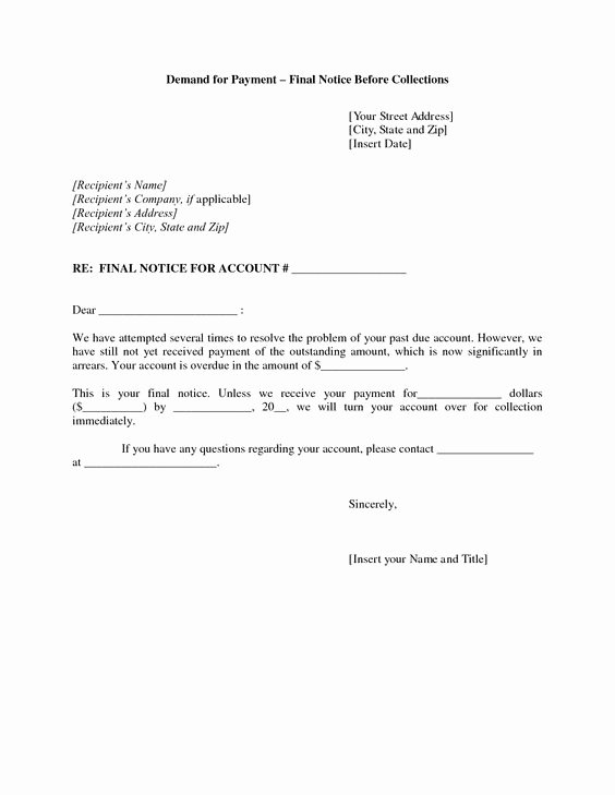 Collection Letters Final Notice