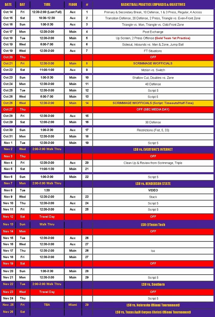 College Football Practice Schedule Template Beautiful 30 Of College Football Practice Plan Template