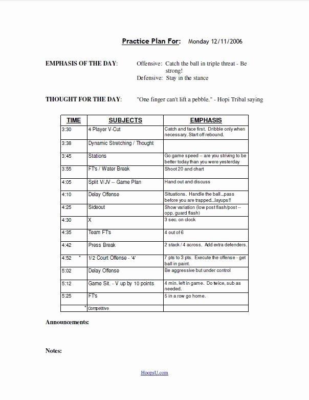 College Football Practice Schedule Template New College Basketball Workout Program Pdf