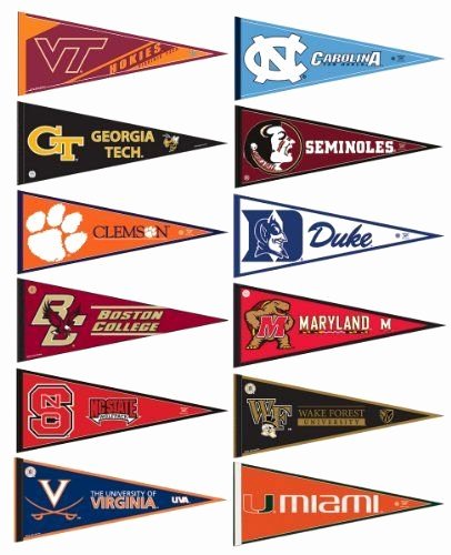 College Pennants Printable Best Of Acc College Pennant Set by College Flags and Banners Co