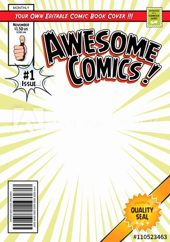 Comic Book Template Photoshop New Ic Book Cover Template Buy This Stock Vector and