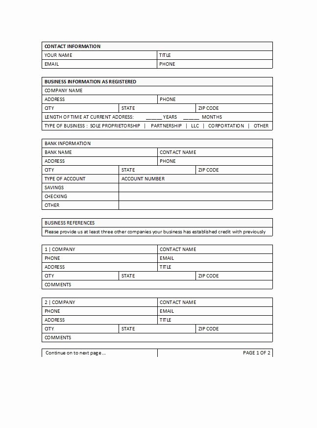 Commercial Credit Application Awesome 40 Free Credit Application form Templates &amp; Samples