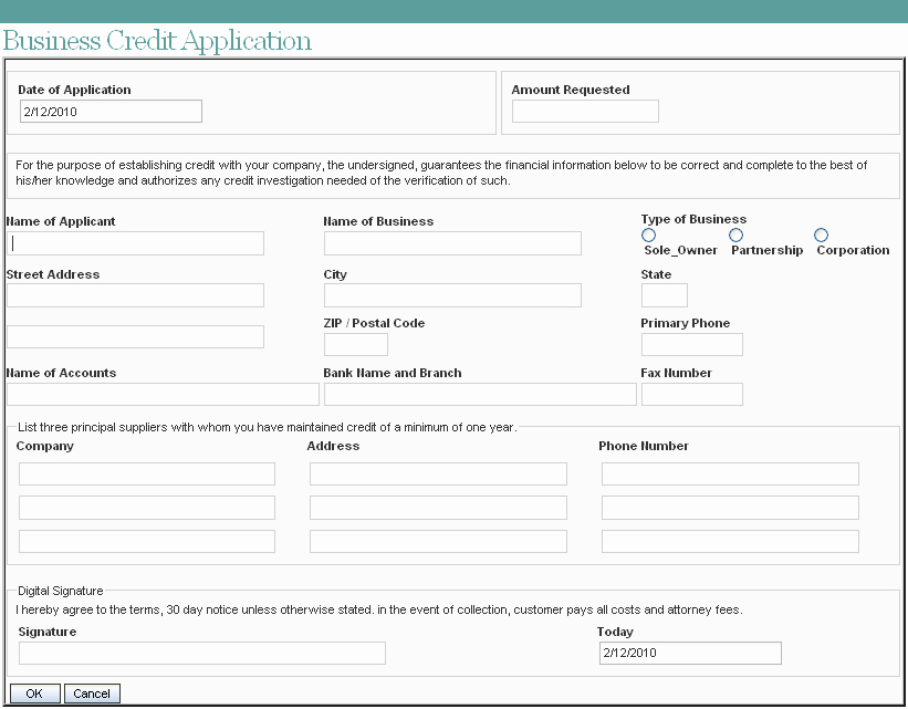 Commercial Credit Application Awesome Business Credit Application