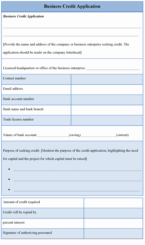Commercial Credit Application Beautiful Application Template for Business Credit Sample Of