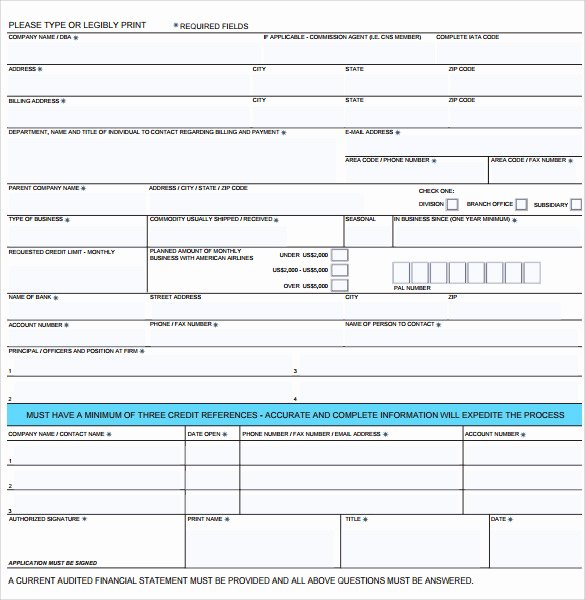 Commercial Credit Application Beautiful Credit Application forms 9 Documents Free Download In