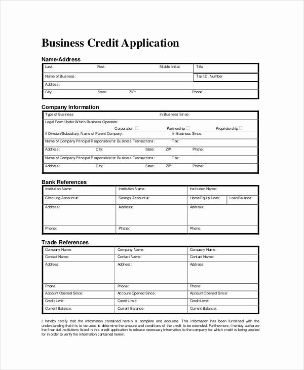 Commercial Credit Application Best Of Business forms 8 Free Word Pdf Documents Download