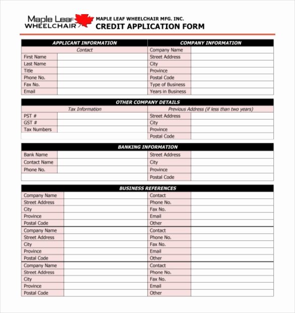 Commercial Credit Application Template Awesome 18 Credit Application Templates Free Google Docs