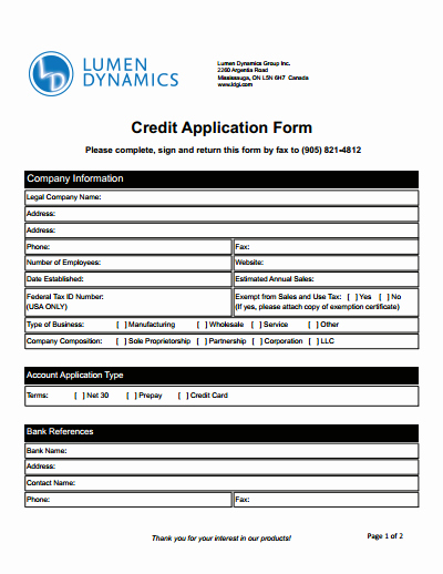 Commercial Credit Application Template Awesome Credit Application form Download Create Edit Fill and