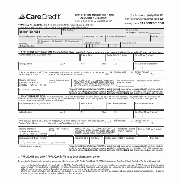 Commercial Credit Application Template New Credit Application Template 33 Examples In Pdf Word