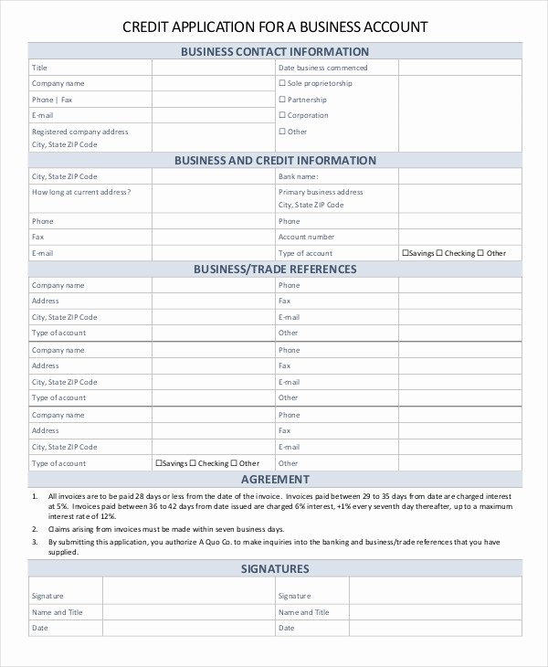 Commercial Credit Application Unique 33 Business Application Examples &amp; Samples