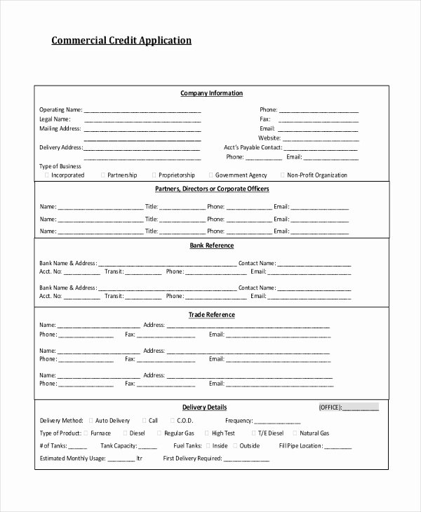Commercial Credit Application Unique Sample Credit Application 10 Free Documents In Pdf