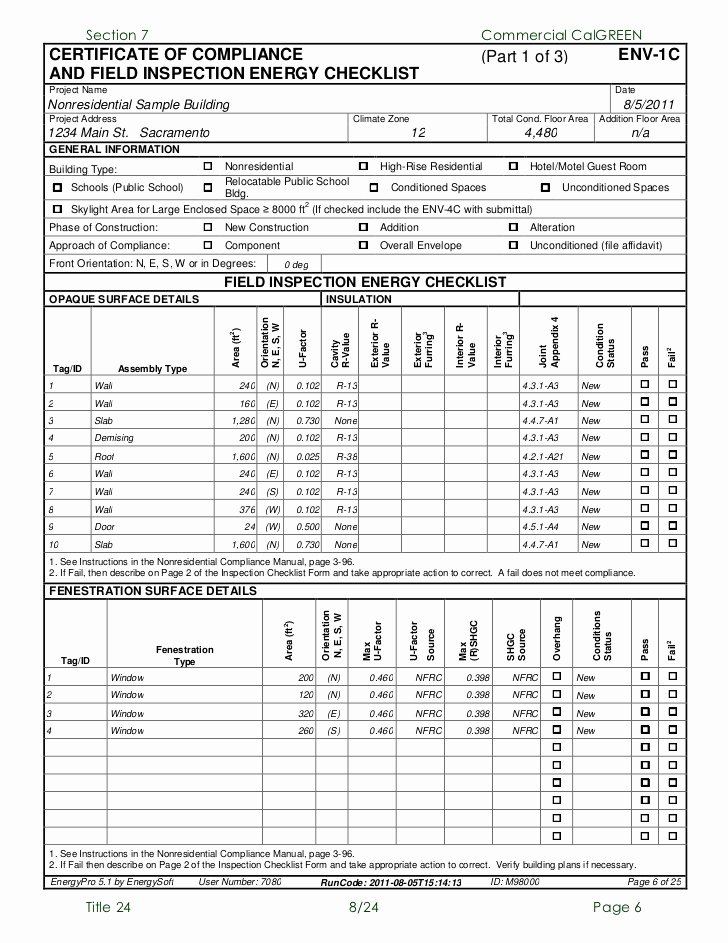 Commercial Property Inspection Checklist Luxury Mercial Calgreen Building Enery Analysis Report