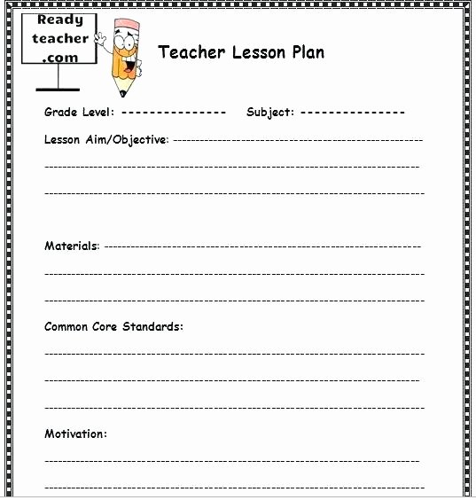 Common Core Lesson Plan Template Doc New Editable Mon Core Lesson Plan Template – Lesson Plan