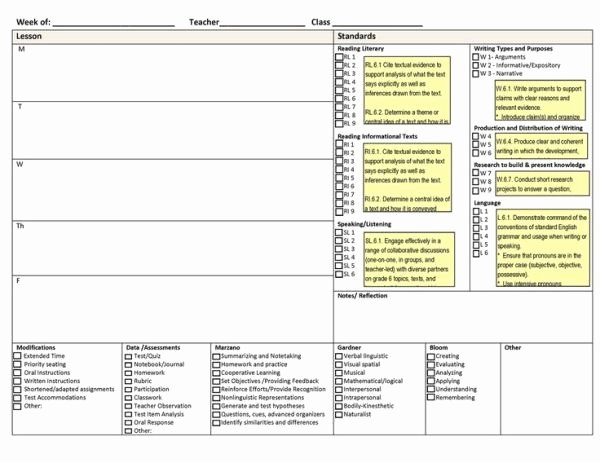 Common Core Lesson Plan Template Doc New Marzano Lesson Plan Template Doc Yourpersonalgourmet