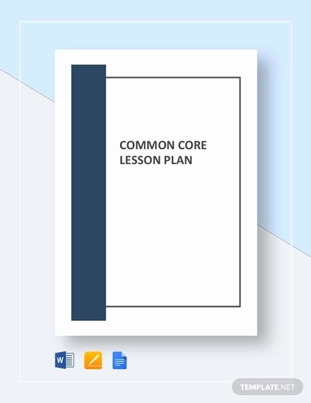 Common Core Lesson Plan Template Doc Unique 9 Mon Core Lesson Plan Template Pdf Doc