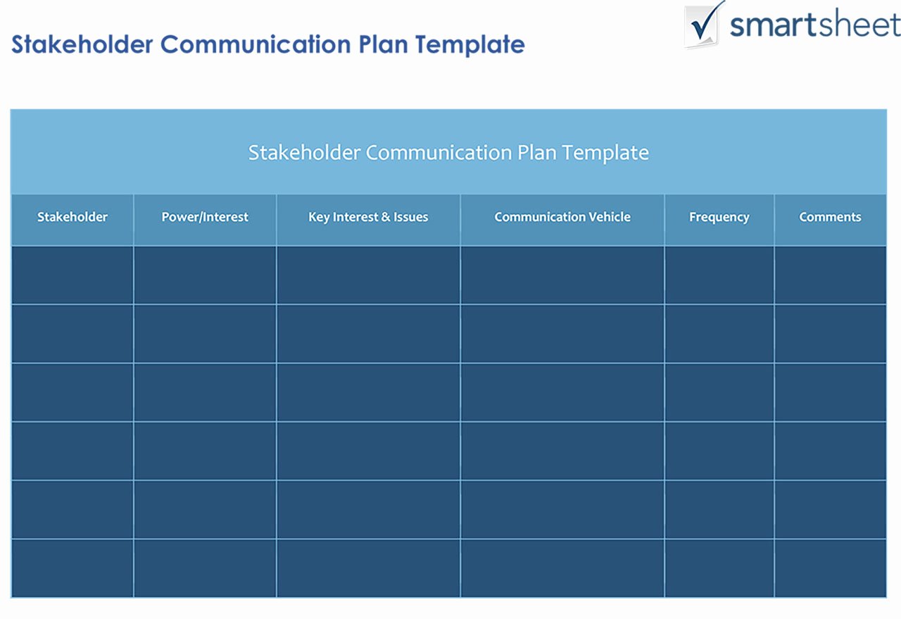 Communication Matrix Template Beautiful How to Create A Stakeholder Management Plan Smartsheet