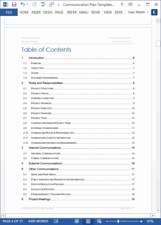 Communication Matrix Template Unique Munication Plan Templates – Download Ms Word and Excel