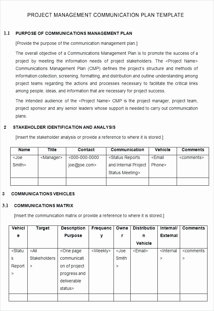 Communication Matrix Template Unique Stakeholder Matrix Template Excel – Sanissimofo