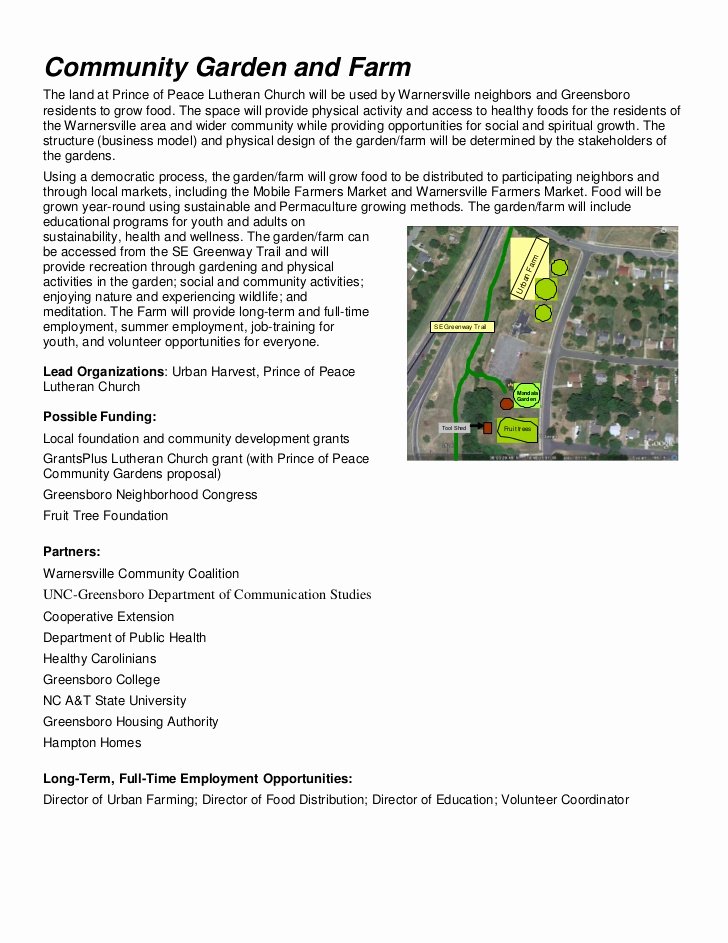 Community Project Proposal Lovely Warnersville Healthy Munity Project Proposal