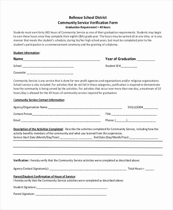 Community Service Paper Pdf Fresh Sample Munity Service form 10 Free Documents In Pdf
