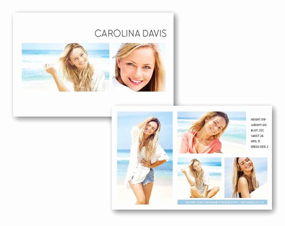 Comp Card Template Psd Download Beautiful Customizable Digital Model P Card Beach Beauty Model