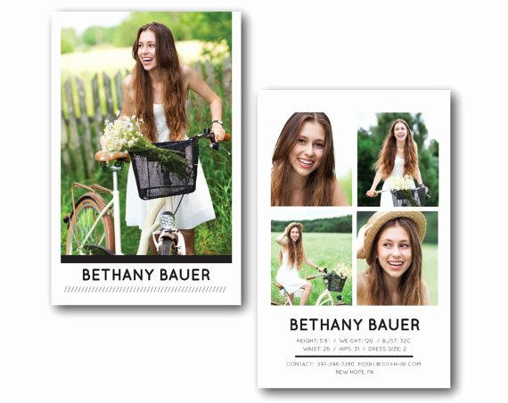 Comp Card Template Psd Download Best Of Customizable Digital Model P Card Modern Model Model