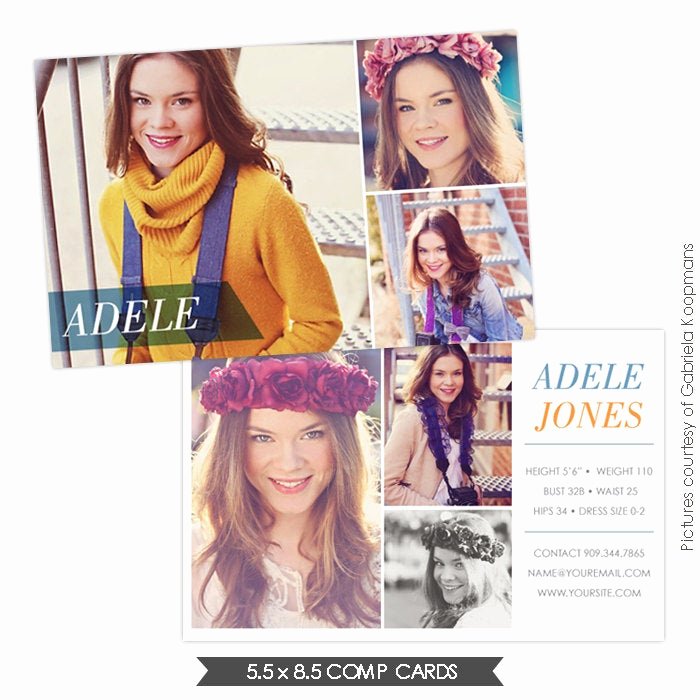 Comp Card Template Psd Download Best Of Instant Dowload Modeling P Card Shop Templates