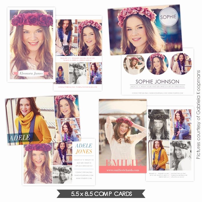 Comp Card Template Psd Download Inspirational Instant Download Modeling P Cards Shop Templates