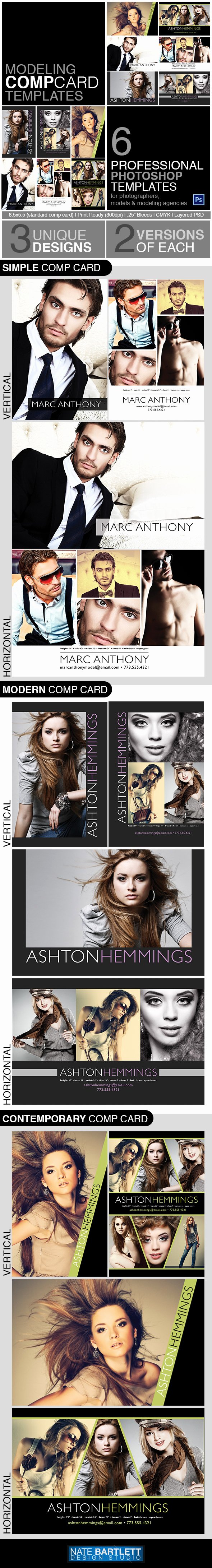 Comp Card Template Psd Download Lovely Model P Card Template Kit Preview by Natebelow0 On