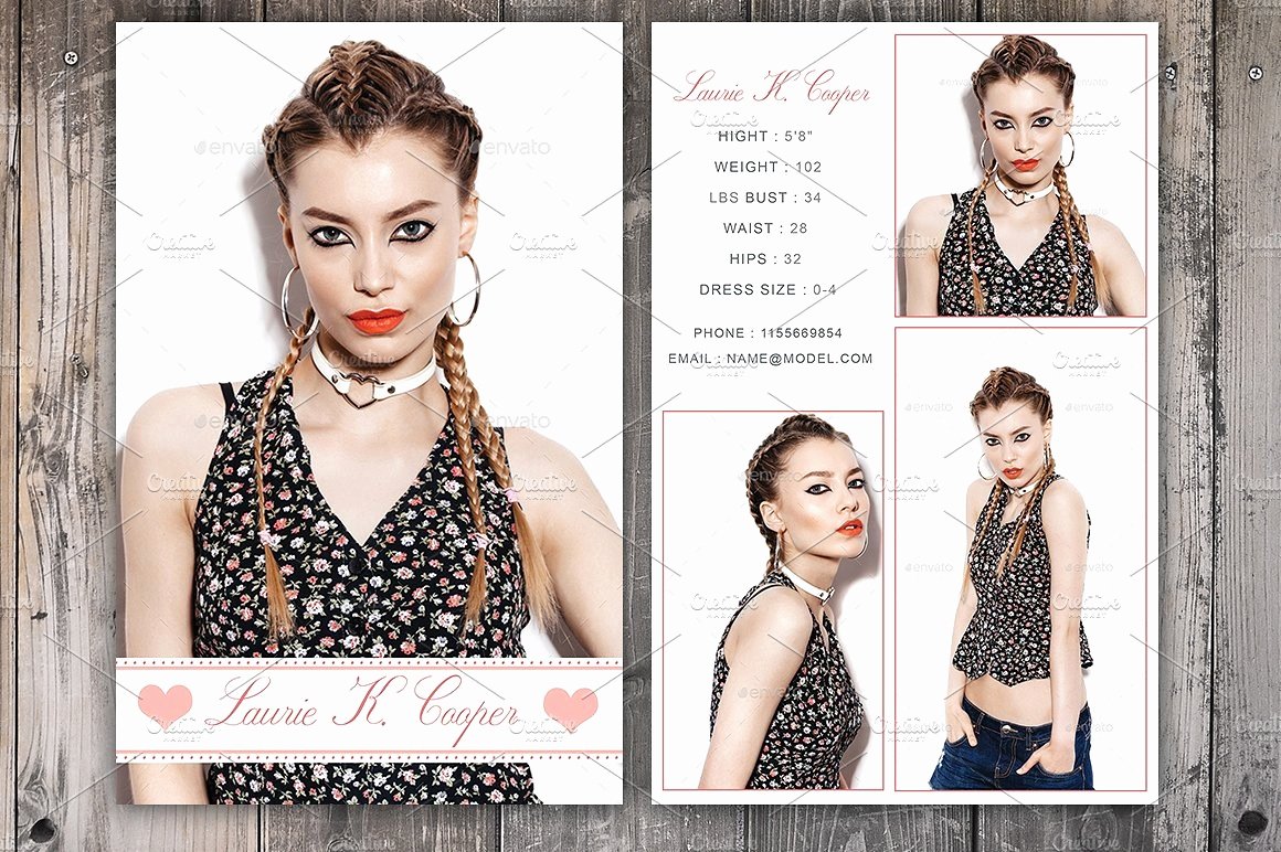 Comp Card Template Psd Download Luxury Modeling P Card Template Shop Psd Instant Download