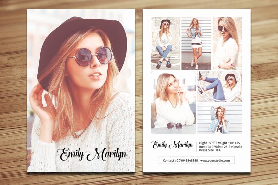 Comp Card Template Psd Download New Modeling P Card Template Fashion Model P Card