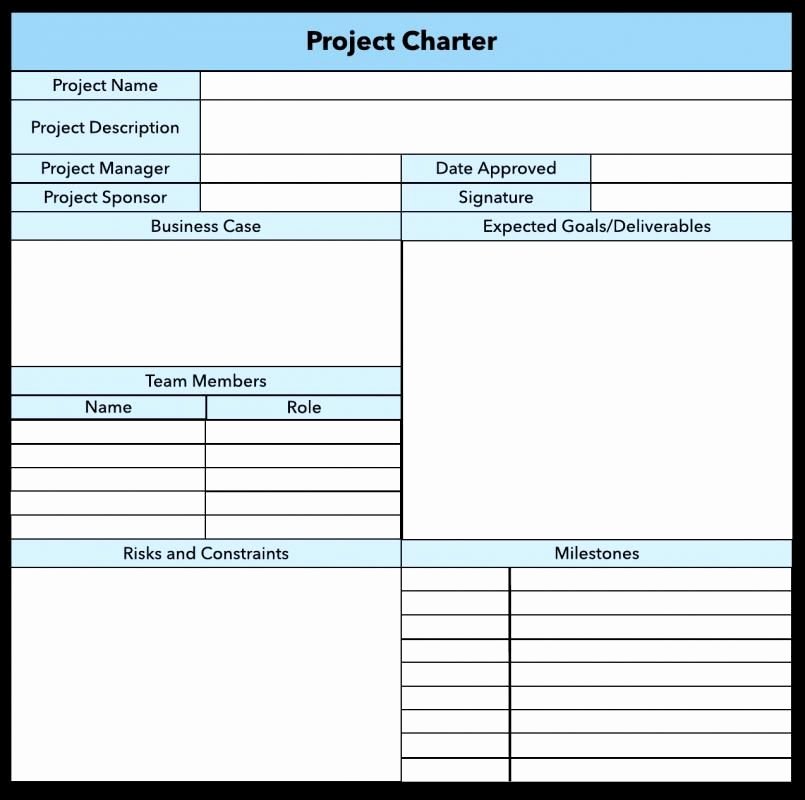 Company Charter Template Awesome Project Charter Example Template