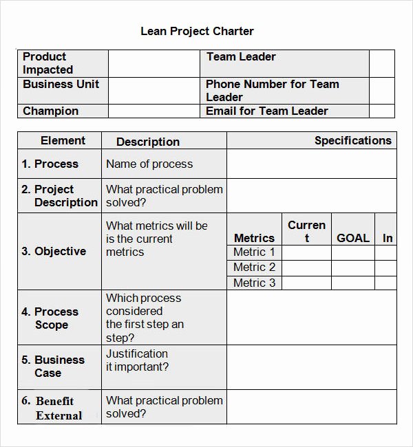 Company Charter Template Luxury Project Charter 7 Free Pdf Doc Download