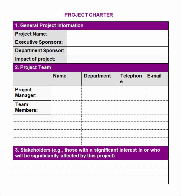 Company Charter Template Luxury Project Charter 7 Free Pdf Doc Download