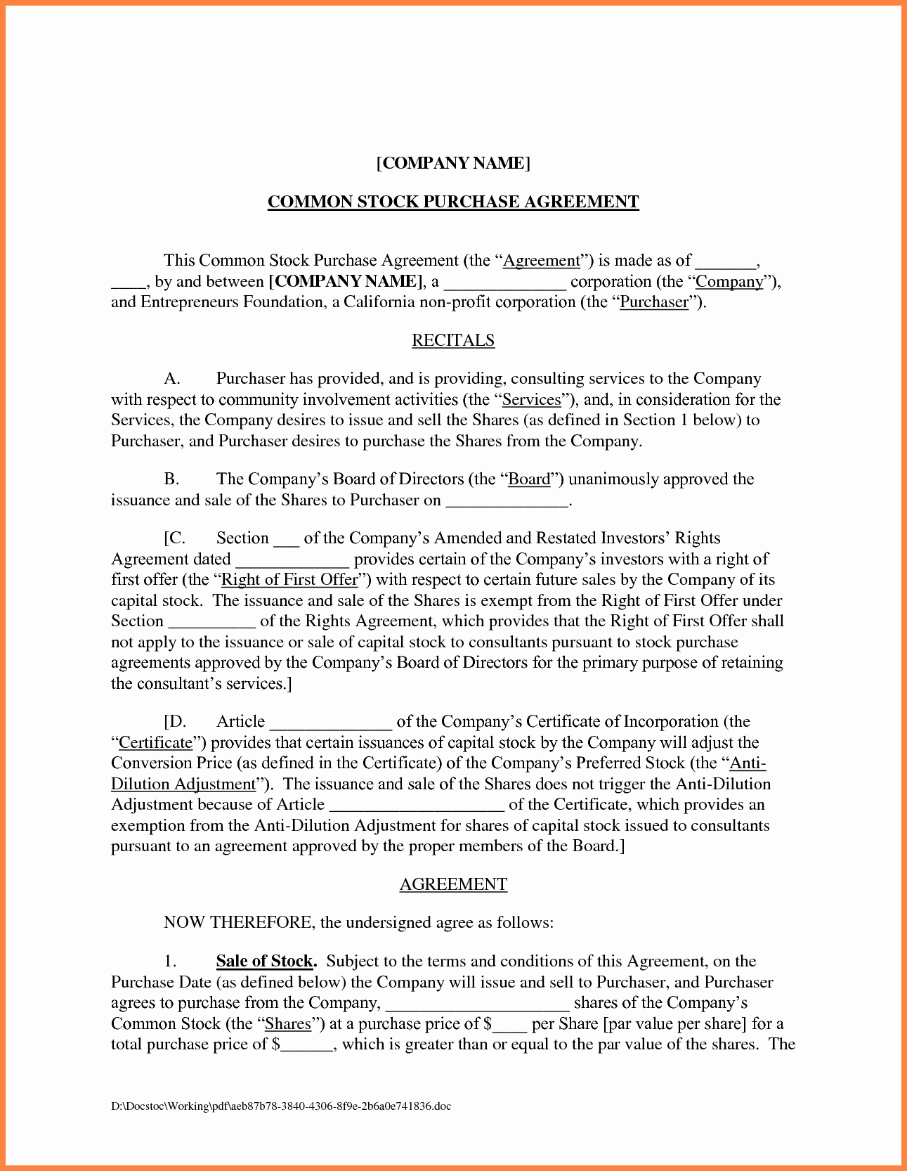 Company Equipment Use and Return Policy Agreement Fresh 3 Business Agreement Template Between Two Parties