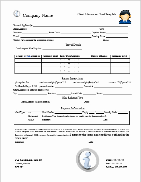 Company Fact Sheet Example Elegant Client Information Sheet Template