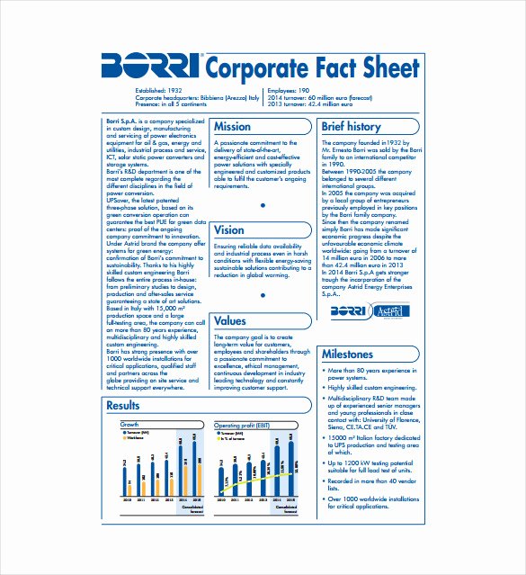 Company Fact Sheet Example Luxury 24 Fact Sheet Templates Pdf Doc