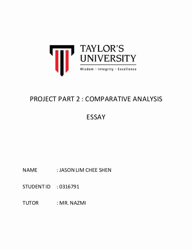 Comparative Critique Essay Example New Parative Analysis Essay