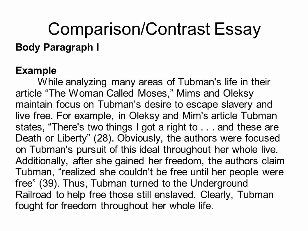 conclusions for a compare and contrast essay