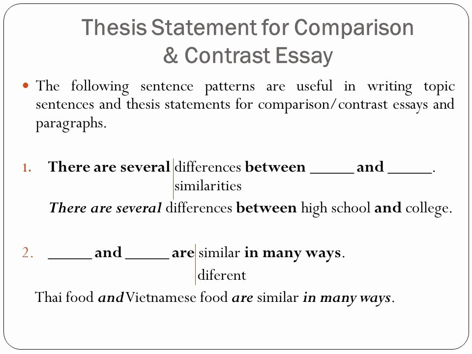 Compare and Contrast Conclusion Example Awesome Parison &amp; Contrast Essay Ppt