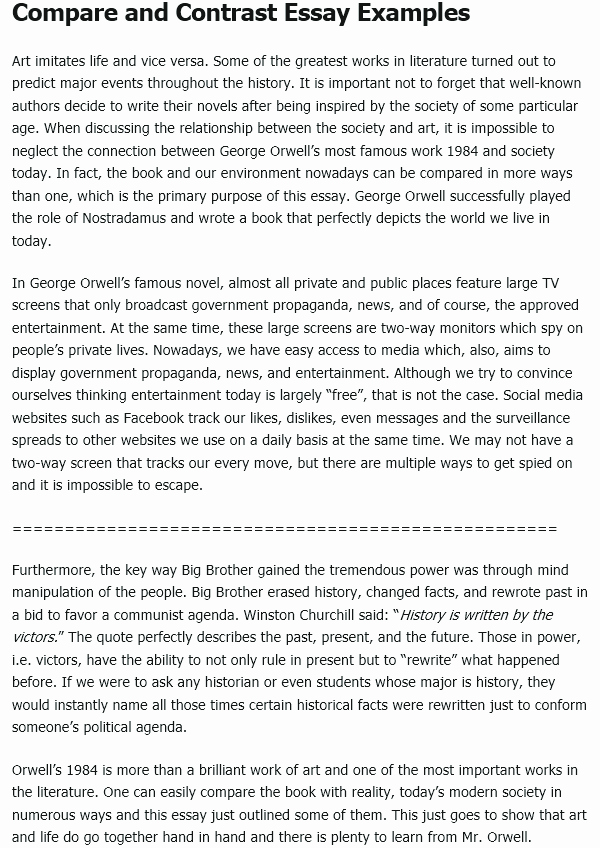 Compare and Contrast Conclusion Example Best Of is 1984 Relevant today Essay why 1984 by George orwell is