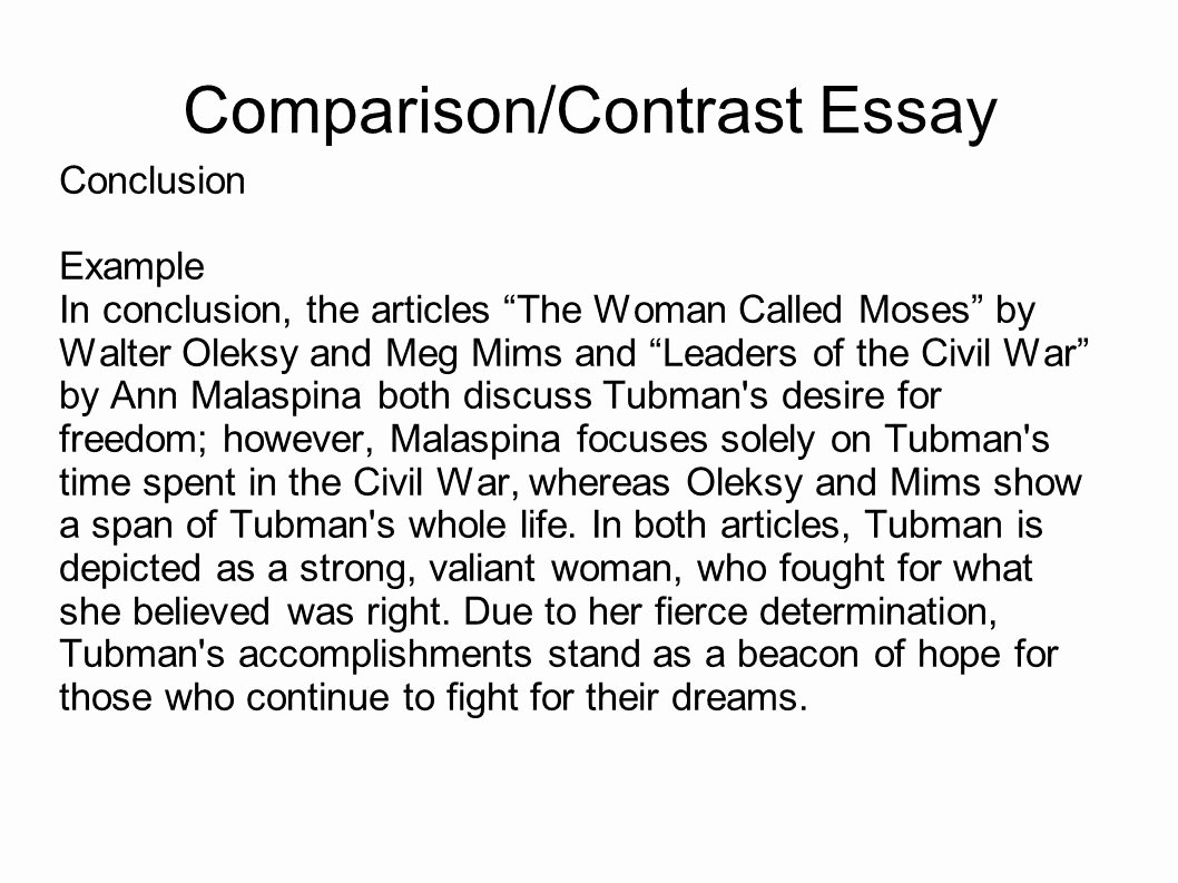 Compare and Contrast Conclusion Example Lovely Writing Portfolio with Mr butner Ppt Video Online