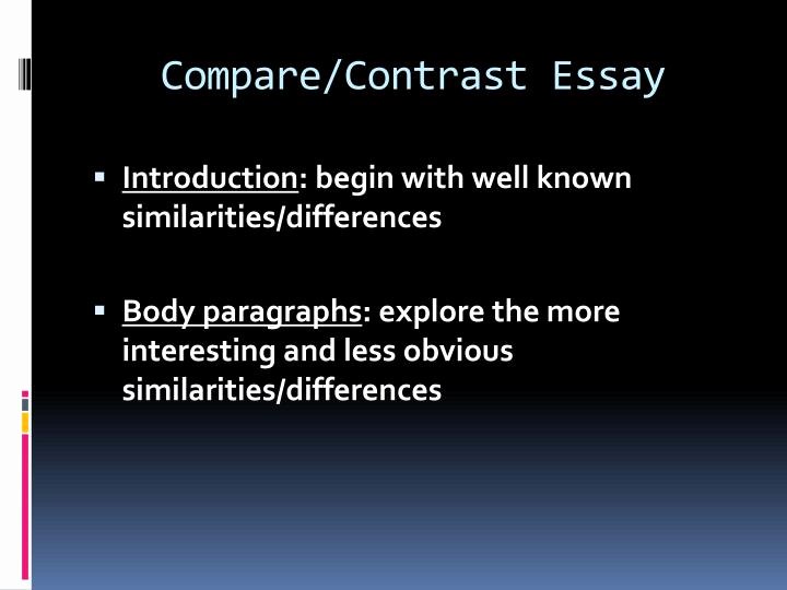 Compare and Contrast Introduction Paragraph Best Of Ppt Pare and Contrast Powerpoint Presentation Id