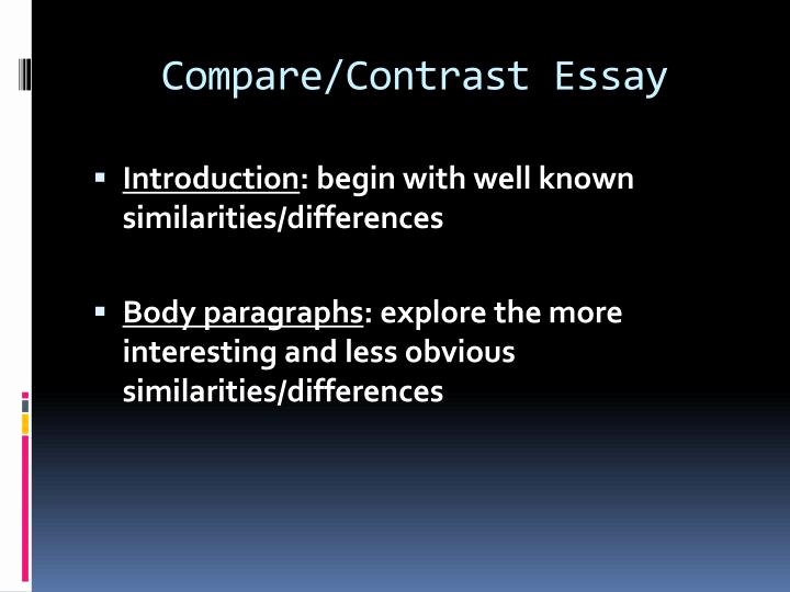 Compare and Contrast Introduction Paragraph Best Of Ppt Pare and Contrast Powerpoint Presentation Id