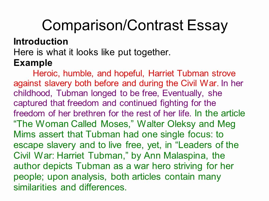 Compare and Contrast Introduction Sample Elegant Writing Portfolio with Mr butner Ppt Video Online