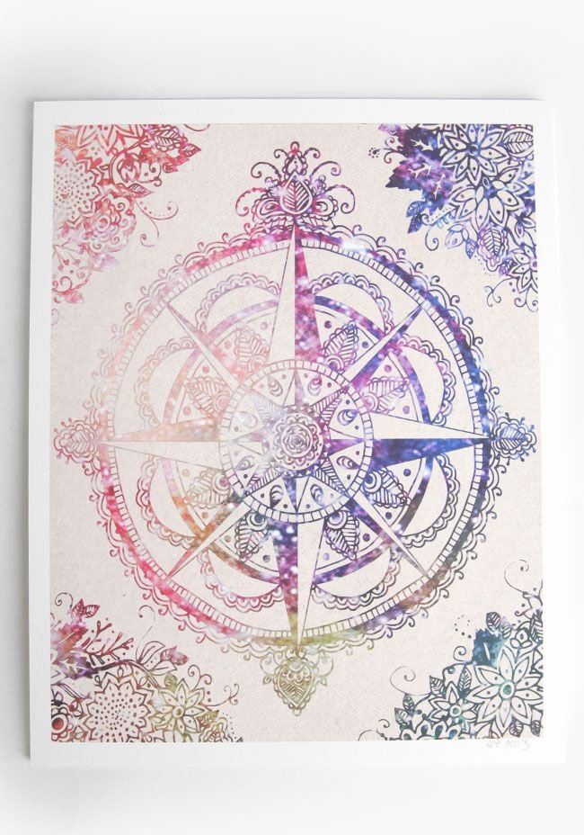 Compass Rose Print Out Fresh Voyager Pass In Rose Print at Threadsence