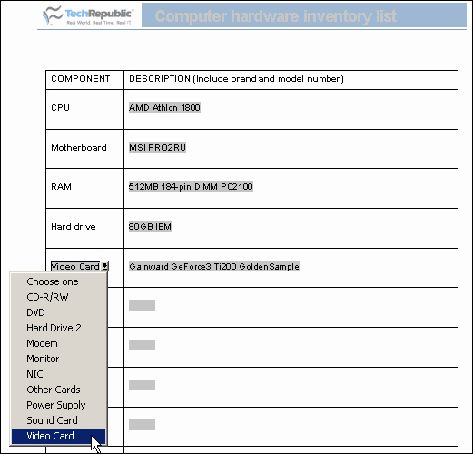 Computer Hardware Inventory Excel Template Best Of Download Our Puter Hardware Inventory List Techrepublic