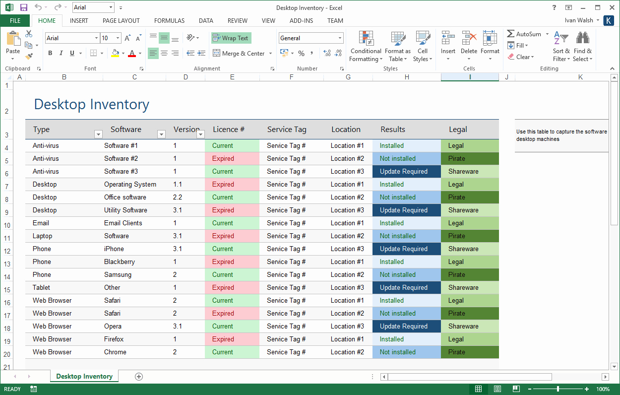 Computer Hardware Inventory Excel Template Elegant Business Continuity Plan – Download 48 Pg Ms Word &amp; 12