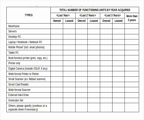 Computer Hardware Inventory Excel Template New It Inventory Templates – 12 Free Sample Example format